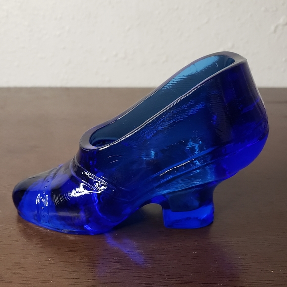 Vintage Cobalt Glass Slipper - Picture 3 of 8